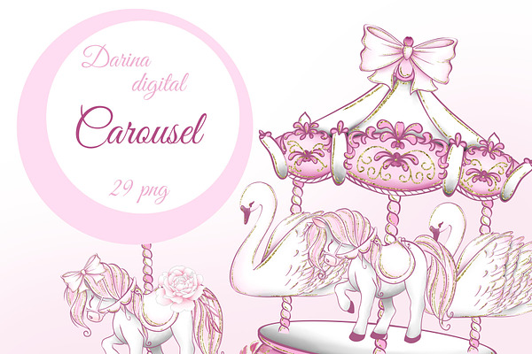 carousel clipart pre designed photoshop graphics creative market carousel clipart pre designed