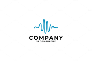 Digital Sound Waves Logo Template | Creative Illustrator Templates