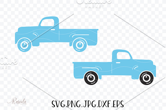 Download Vintage Pickup Farm Truck Clipart Pre Designed Photoshop Graphics Creative Market