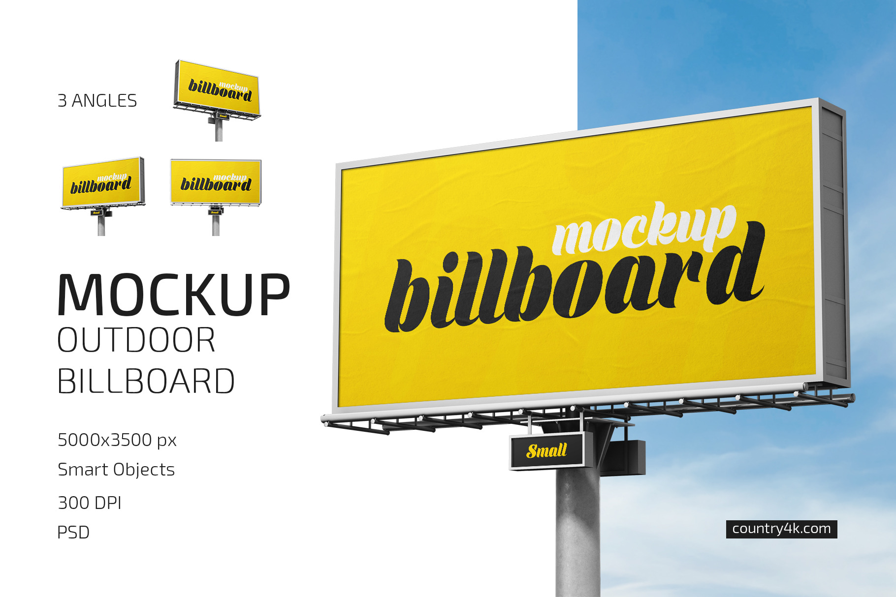 Download Outdoor Billboard Mockup Set Creative Photoshop Templates Creative Market