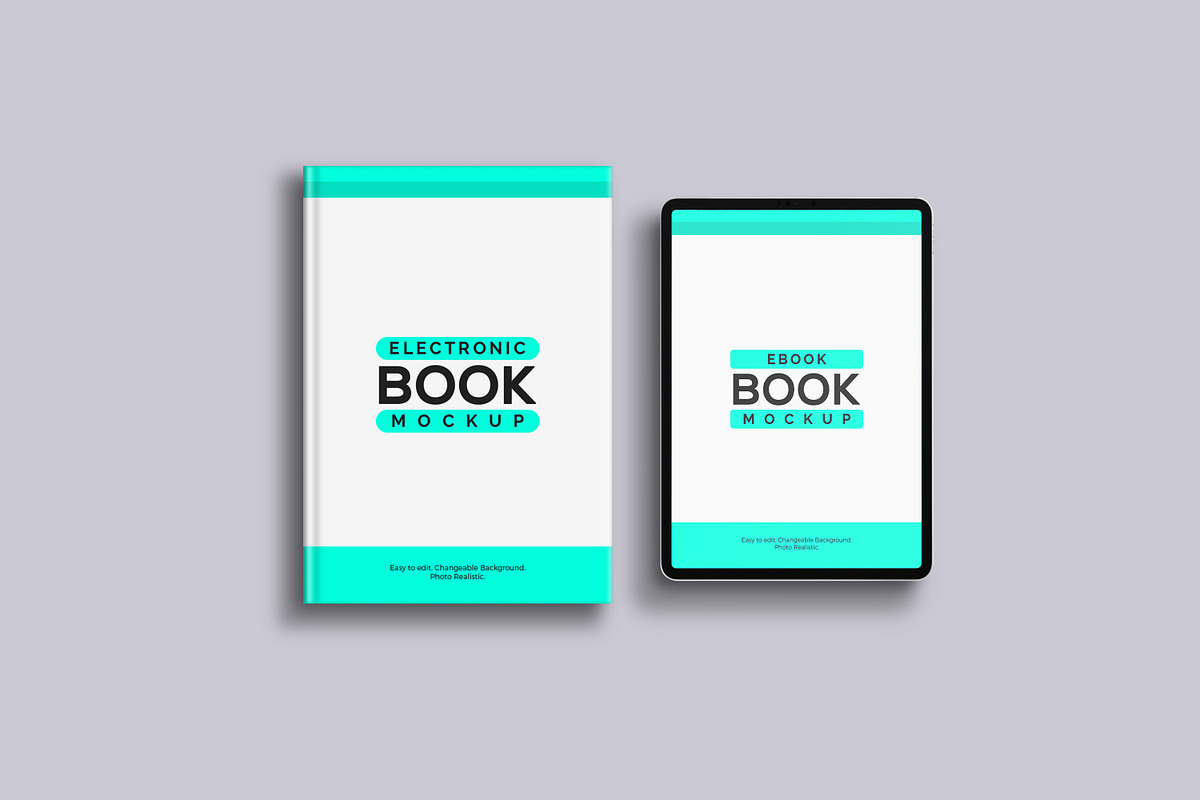 Download Hardcover Book & eBook Cover Mockup | Creative Photoshop Templates ~ Creative Market