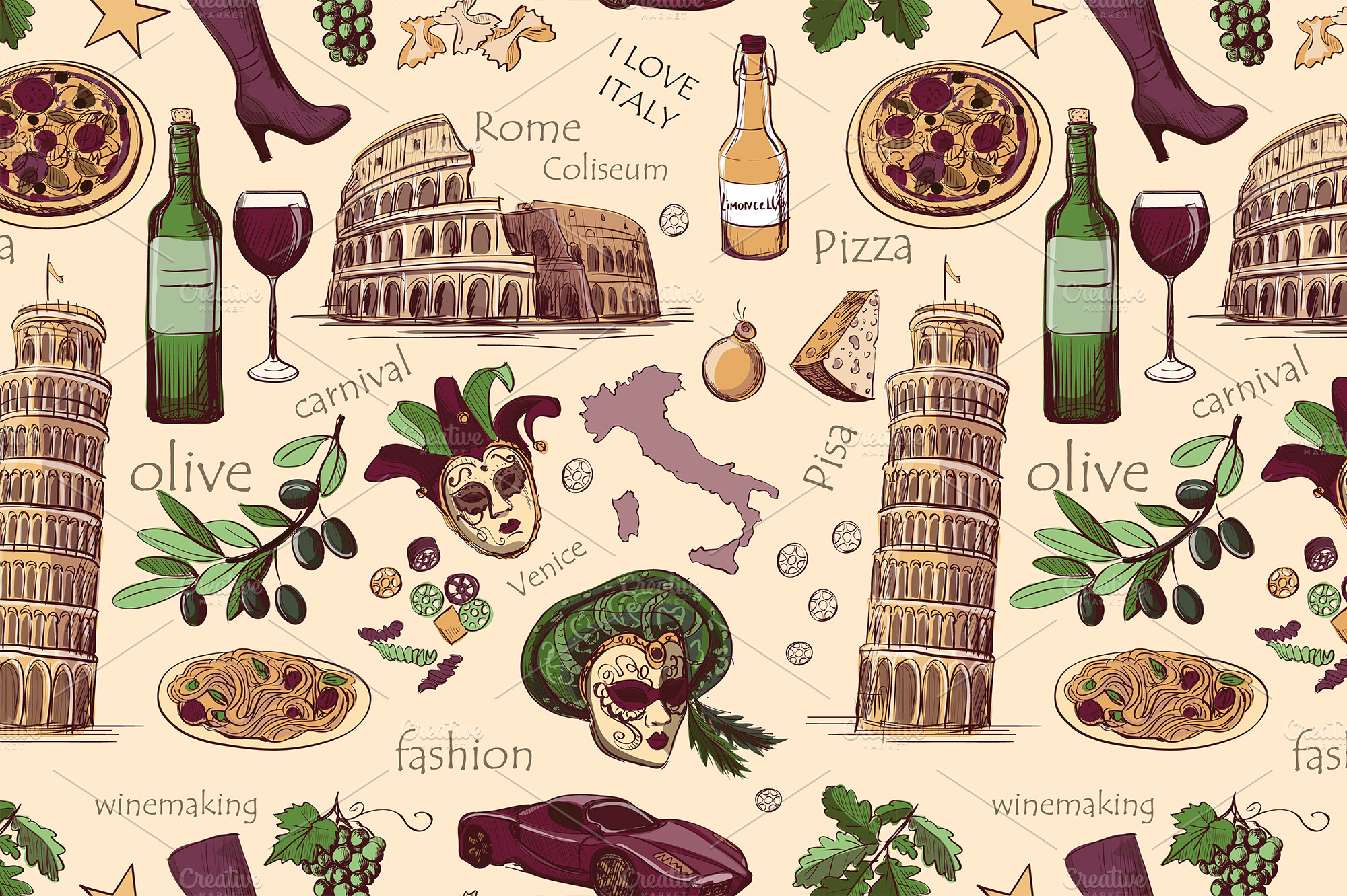 seamless-pattern-of-italy-illustrator-graphics-creative-market