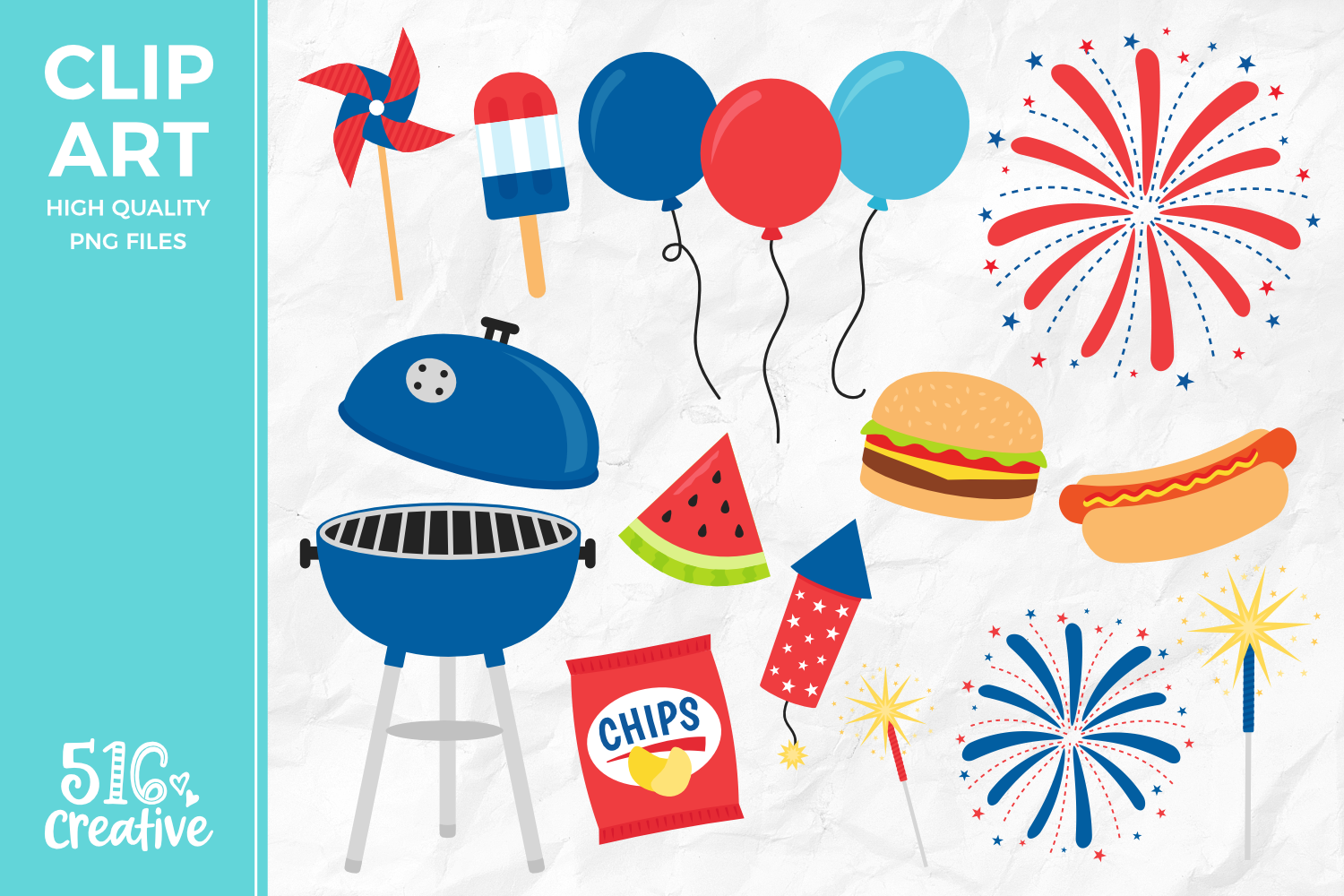 4th Of July q Clipart Pre Designed Photoshop Graphics Creative Market