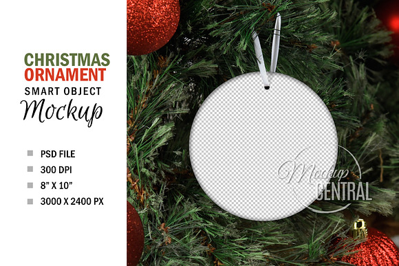 Download Christmas Tree Ornament Mockup Creative Photoshop Templates Creative Market