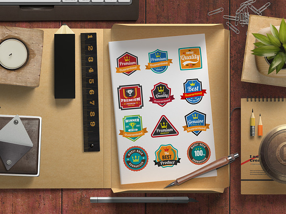 Download 1046 Vintage Badge Ribbon Creative Illustrator Templates Creative Market