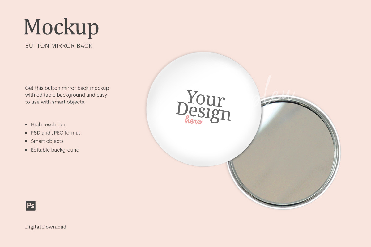 Download Mirror Back Button Mock Up Creative Photoshop Templates Creative Market