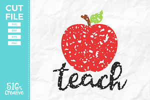 Teacher Apple Quote Svg Cut File Pre Designed Photoshop Graphics Creative Market