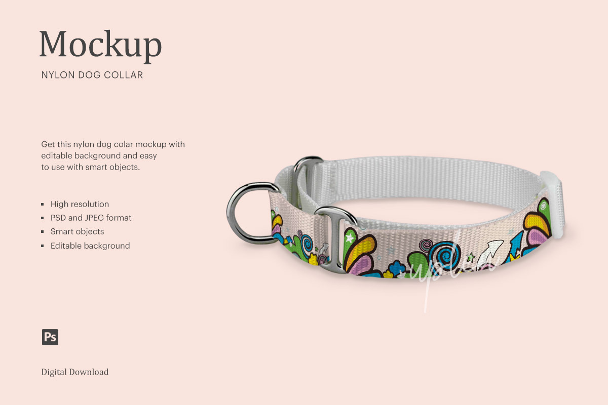 Download Nylon Dog Collar Mock Up | Creative Photoshop Templates ...