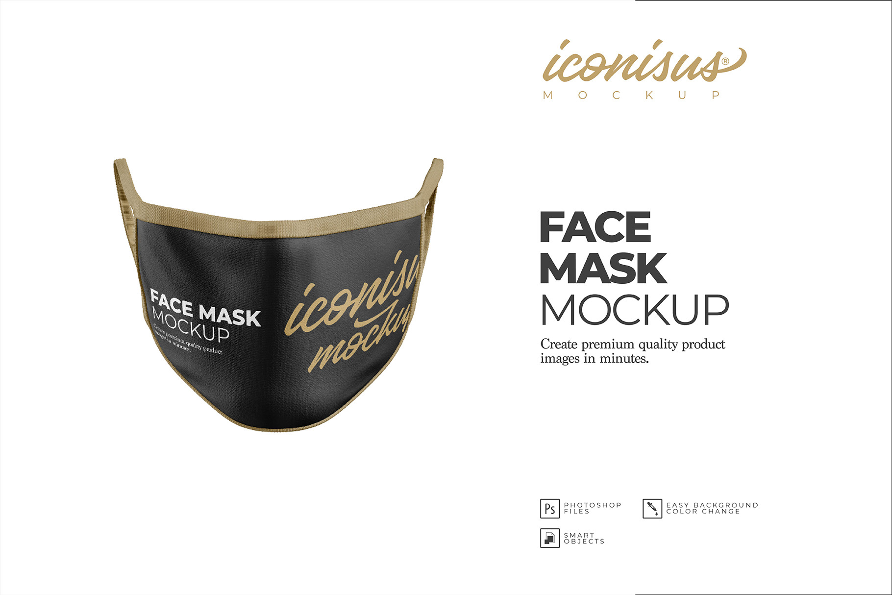 Face Mask Mockup Template | Creative Market