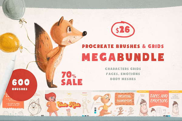 Download Megabundle Character Grids Unique Photoshop Add Ons Creative Market