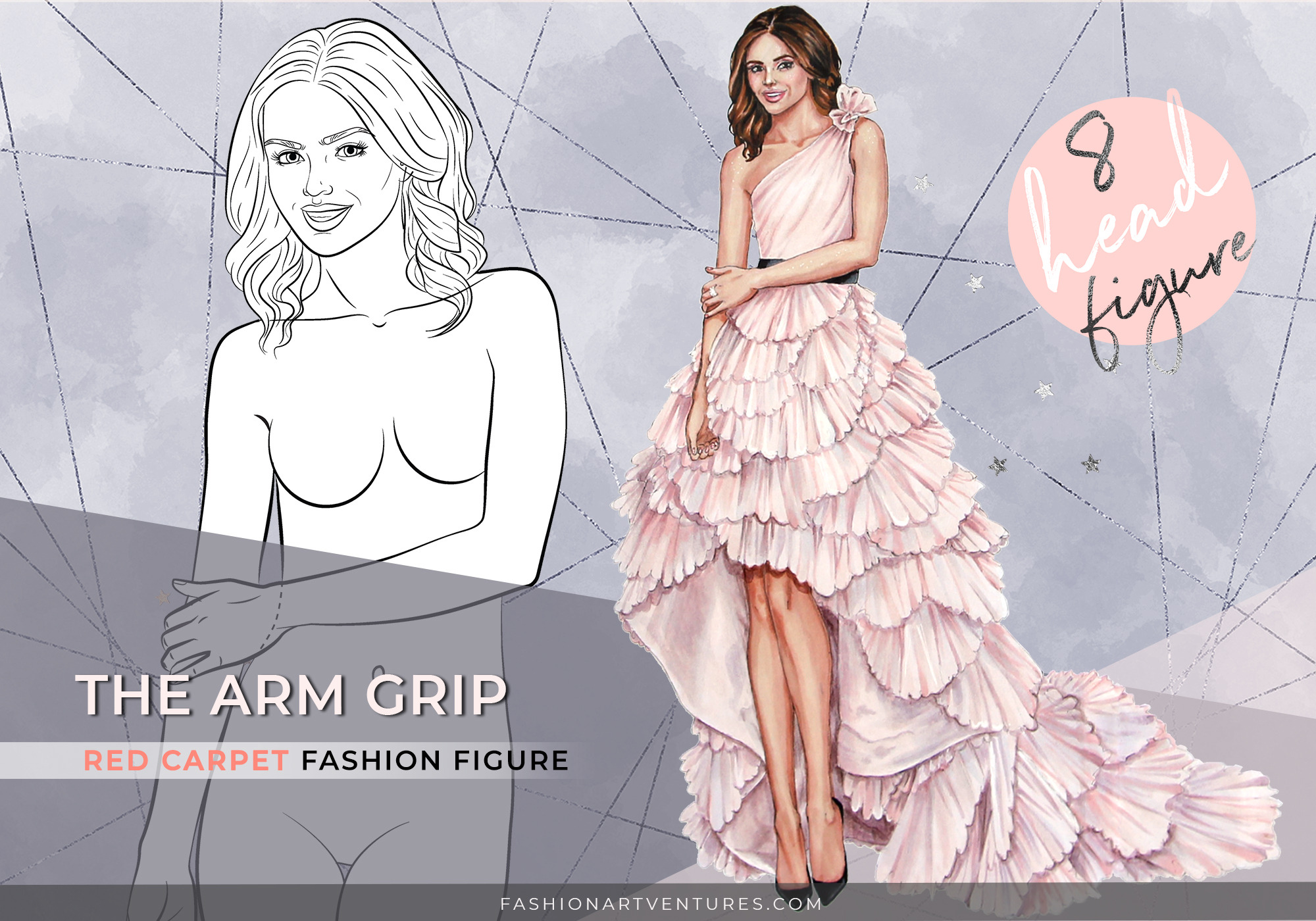 Arm Grip 8 heads- fashion template | Illustrations ~ Creative Market