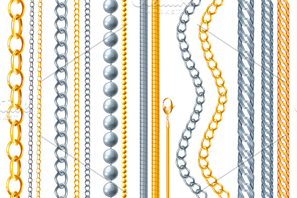 Chains Vector Set | Pre-Designed Illustrator Graphics ~ Creative Market