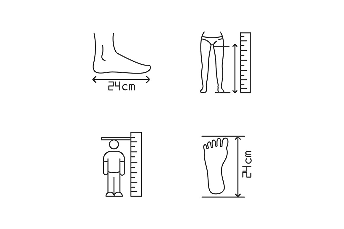 Body measurements icons set | Photoshop Graphics ~ Creative Market