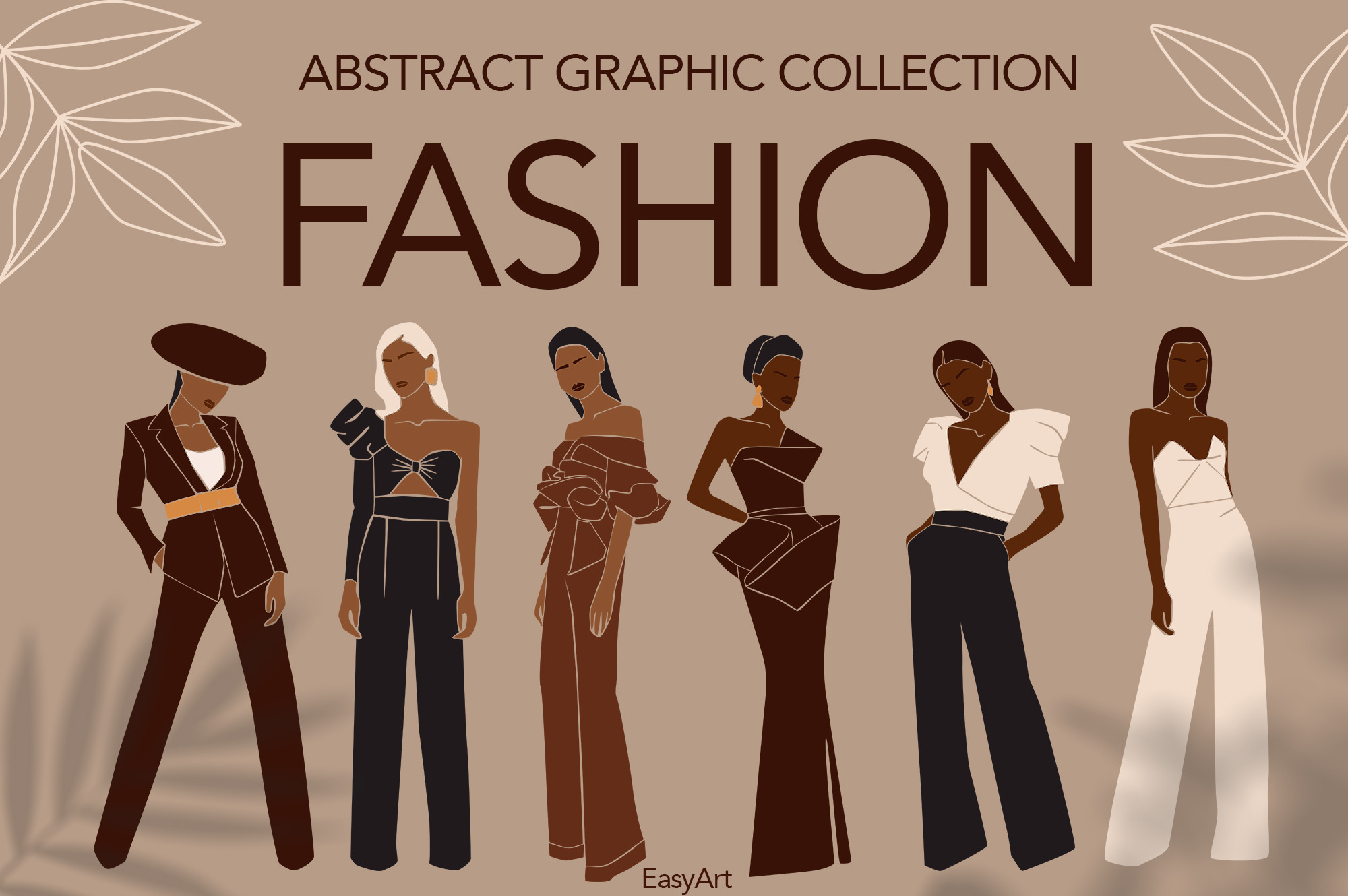 FASHION. Abstract graphic collection Decorative Illustrations