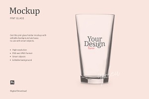 Download Pilsner Beer Glass Mockup Creative Photoshop Templates Creative Market PSD Mockup Templates