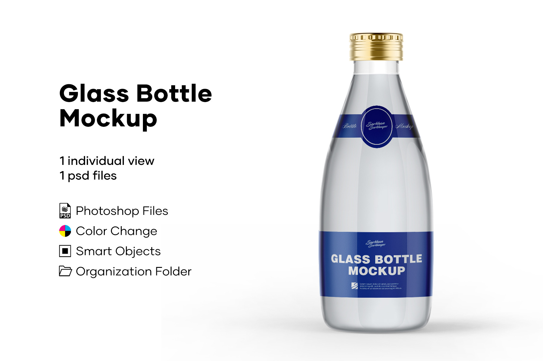 Download Glass Bottle Mockup Creative Photoshop Templates Creative Market