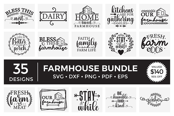 Download Farmhouse Quotes Svg Bundle Pre Designed Illustrator Graphics Creative Market PSD Mockup Templates