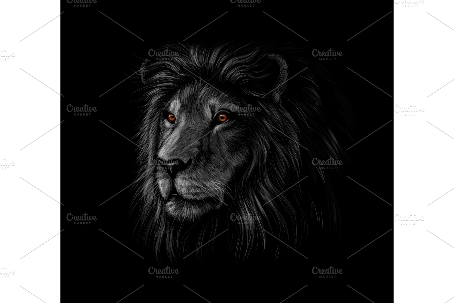 portrait-of-a-lion-head-illustrator-graphics-creative-market