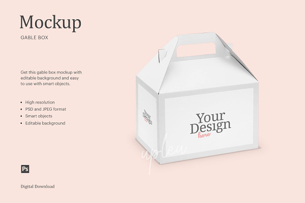 Download Gable Box Mock Up | Creative Photoshop Templates ~ Creative Market