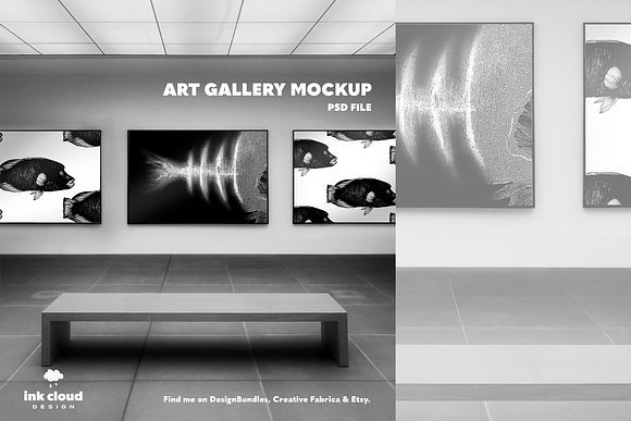 Download Horizontal Poster Art Gallery Mockup Creative Photoshop Templates Creative Market