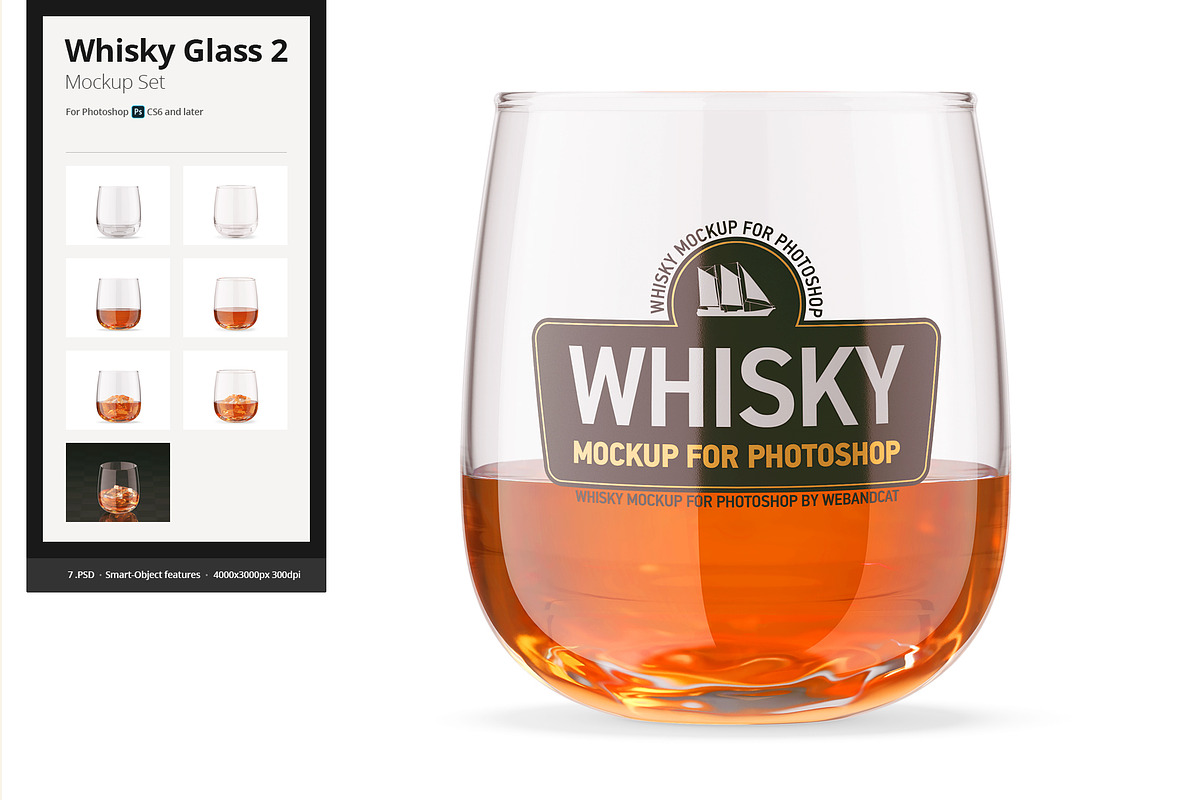 Download Glass Mockup - Whiskey Glass | Creative Photoshop ...