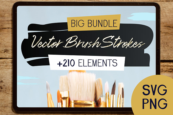 Download Vector Watercolor Brush Strokes Svg Pre Designed Photoshop Graphics Creative Market