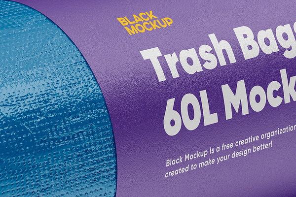 Download Trash Bags 60L Mockup (isometry) | Creative Photoshop ...