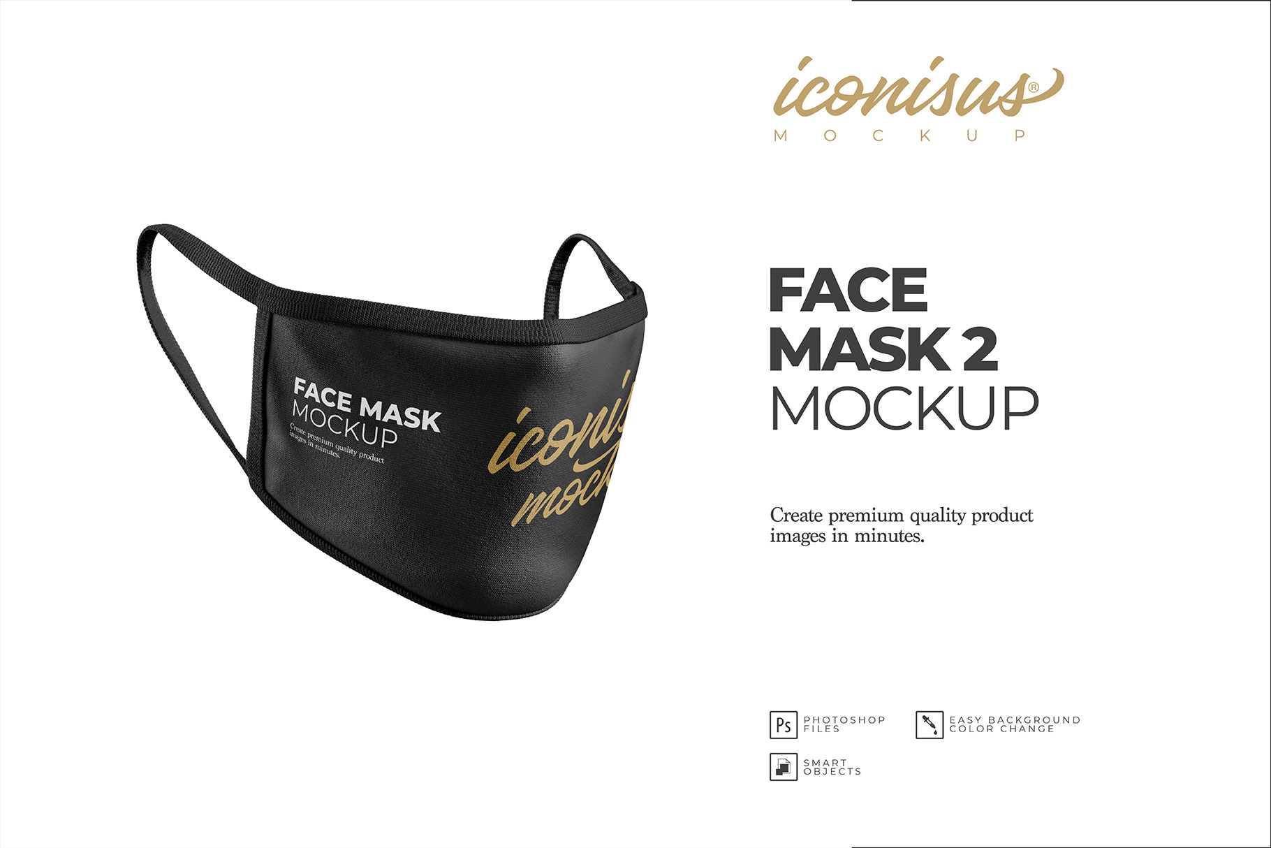 Download Face Mask Mockup Template 2 Creative Photoshop Templates Creative Market PSD Mockup Templates