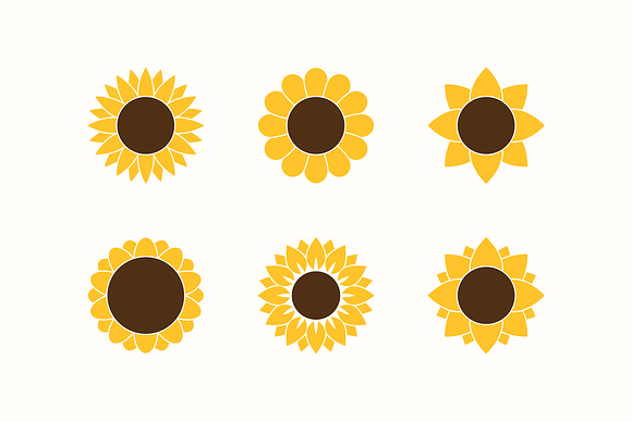 Download Sunflower Logo Templates Cliparts Pre Designed Illustrator Graphics Creative Market