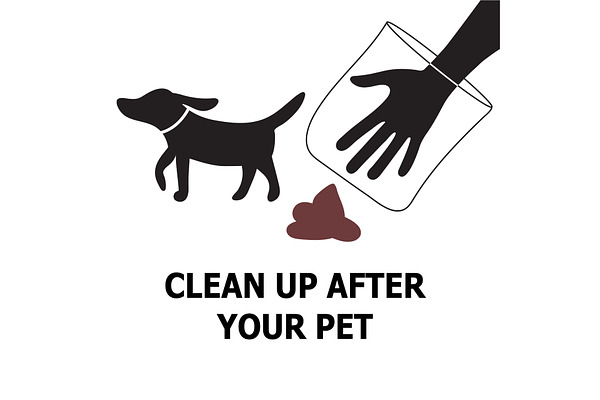 Dog poo clean up | Pre-Designed Vector Graphics ~ Creative Market