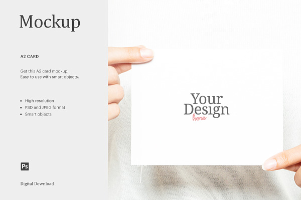 Download A2 Card Mock Up | Creative Photoshop Templates ~ Creative ...