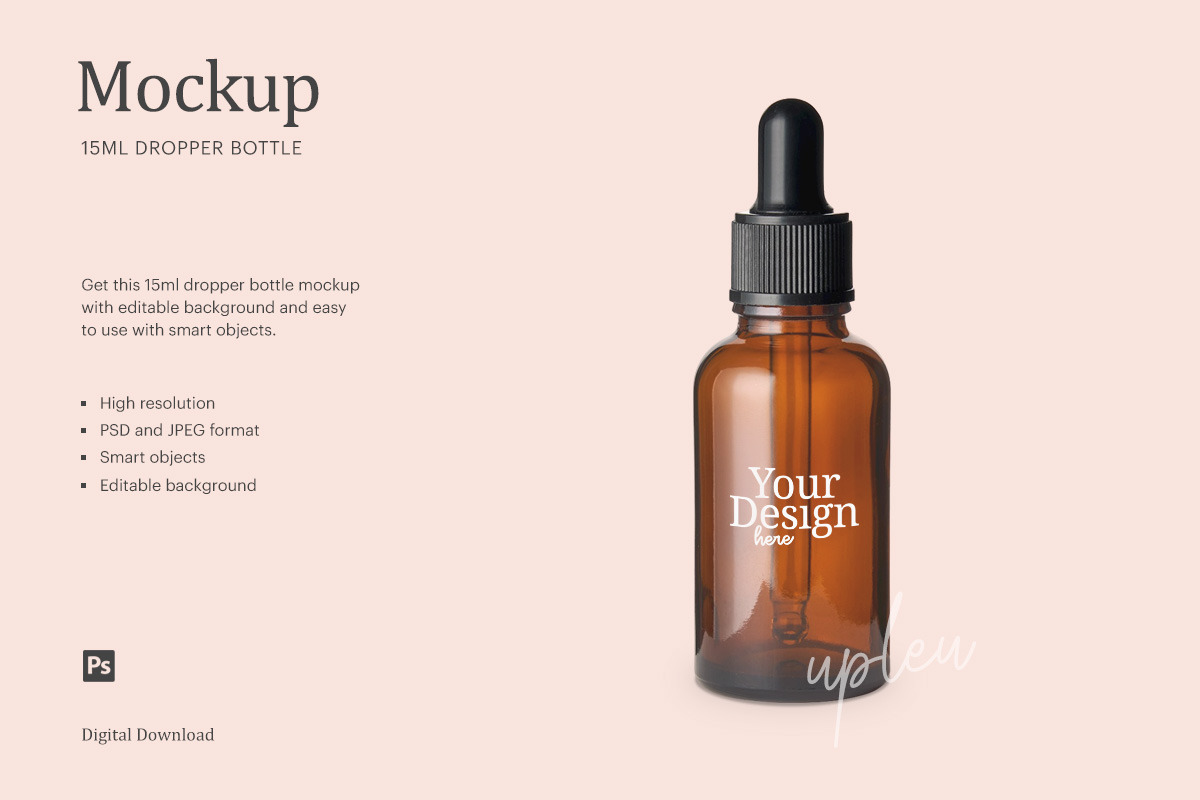 Download 15ml Dropper Bottle Mockup Creative Photoshop Templates Creative Market