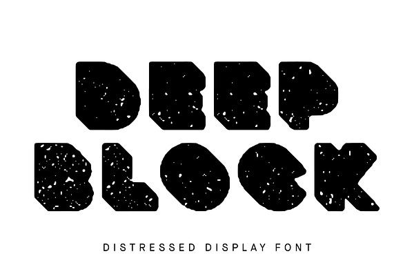 Download Deep Block Distressed Display Font Stunning Display Fonts Creative Market PSD Mockup Templates