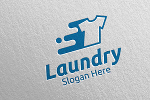 Vector of laundry and bag logo combination. Washing machine and shop ...