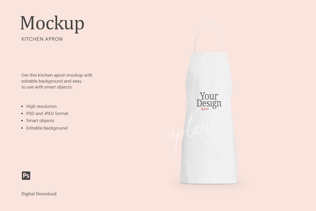 Download Kitchen Apron Mockup Creative Photoshop Templates Creative Market