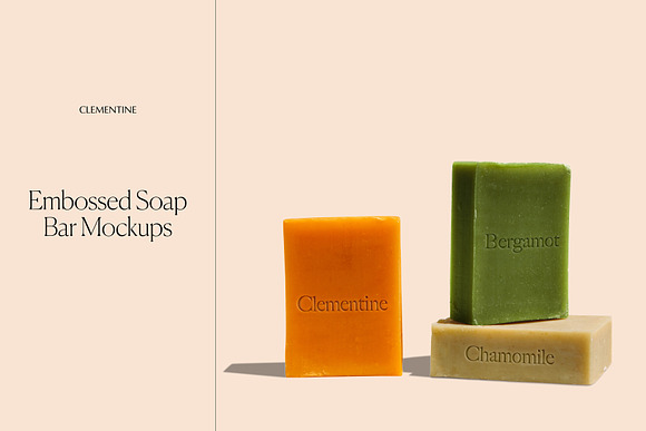 Download Embossed Soap Bar Mockup Creative Photoshop Templates Creative Market