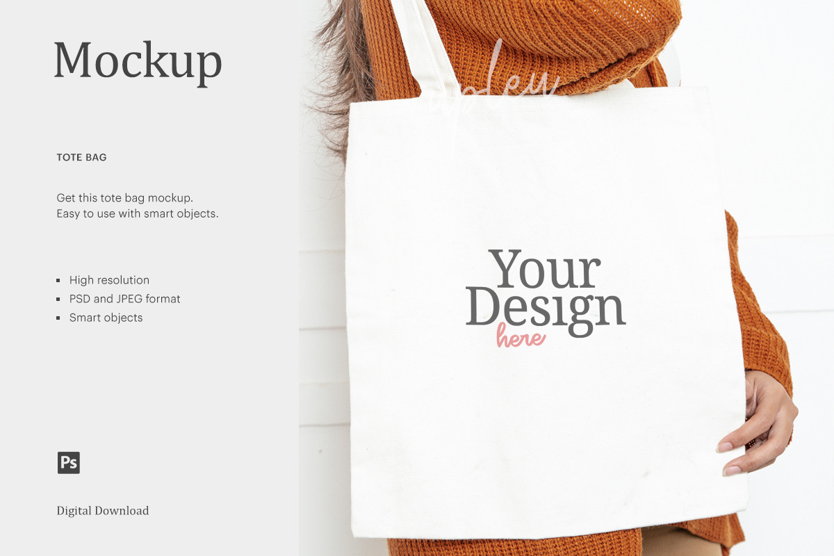 Download Tote Bag Mockup Creative Photoshop Templates Creative Market