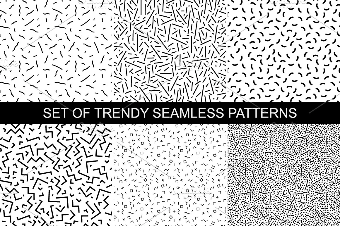 Trendy seamless patterns