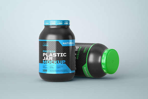 Protein Powder Container Mockups  Packaging Mockups ~ Creative Market