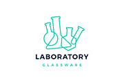 laboratory glassware logo vector | Branding & Logo Templates ~ Creative ...