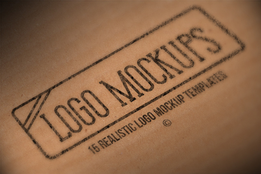 Download Wood Burn Logo Mockup Creative Photoshop Templates Creative Market