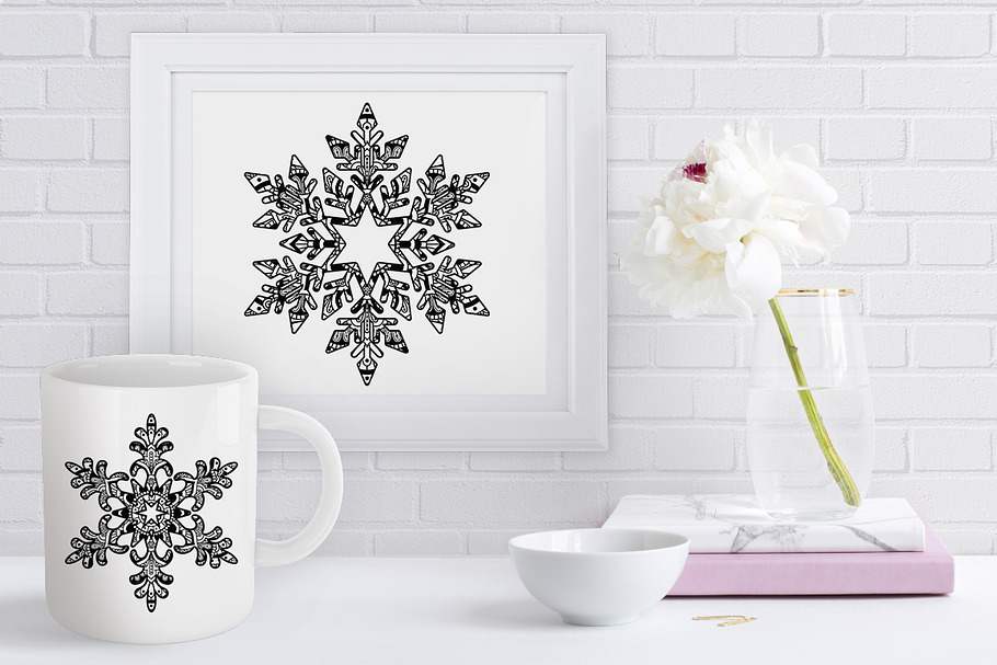 Download Snowflakes Mandala Bundle SVG Files. | Pre-Designed Photoshop Graphics ~ Creative Market