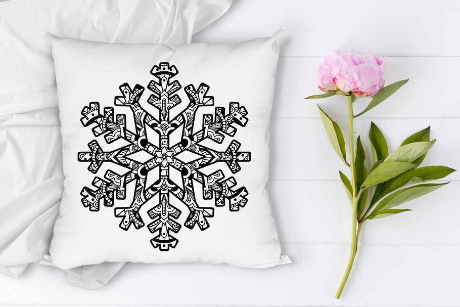 Download Snowflakes Mandala Bundle SVG Files. | Pre-Designed Photoshop Graphics ~ Creative Market