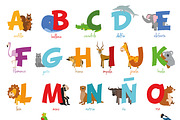 Spanish animal alphabet Vector | Animal Illustrations ~ Creative Market