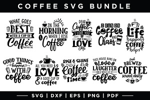 Download Coffee Svg Bundle Coffee Quotes Pre Designed Illustrator Graphics Creative Market PSD Mockup Templates