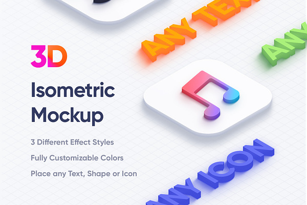 Download Isometric 3d Mockups Psd Creative Photoshop Templates Creative Market