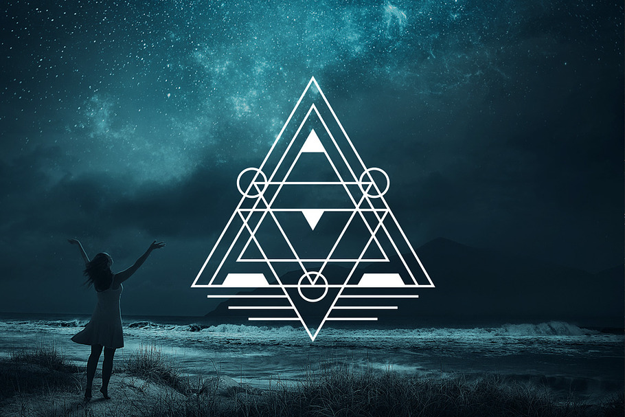 24 Sacred Geometry Vectors | Pre-Designed Illustrator Graphics