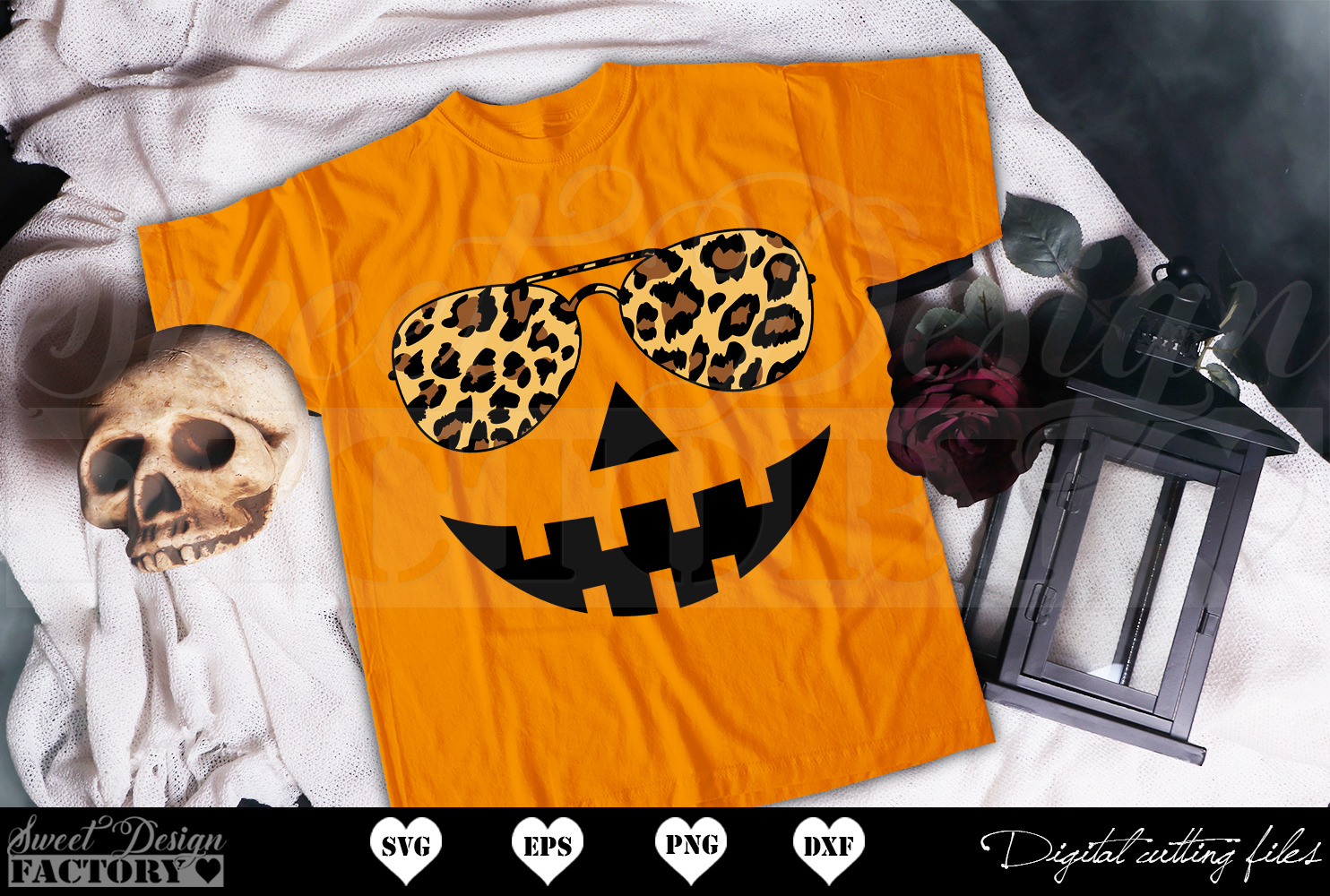 Download Halloween Leopard Print Pumpkin Svg Pre Designed Photoshop Graphics Creative Market