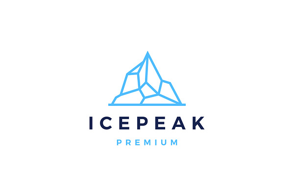 Ice Peak Mount Logo Vector Icon Creative Illustrator Templates Creative Market