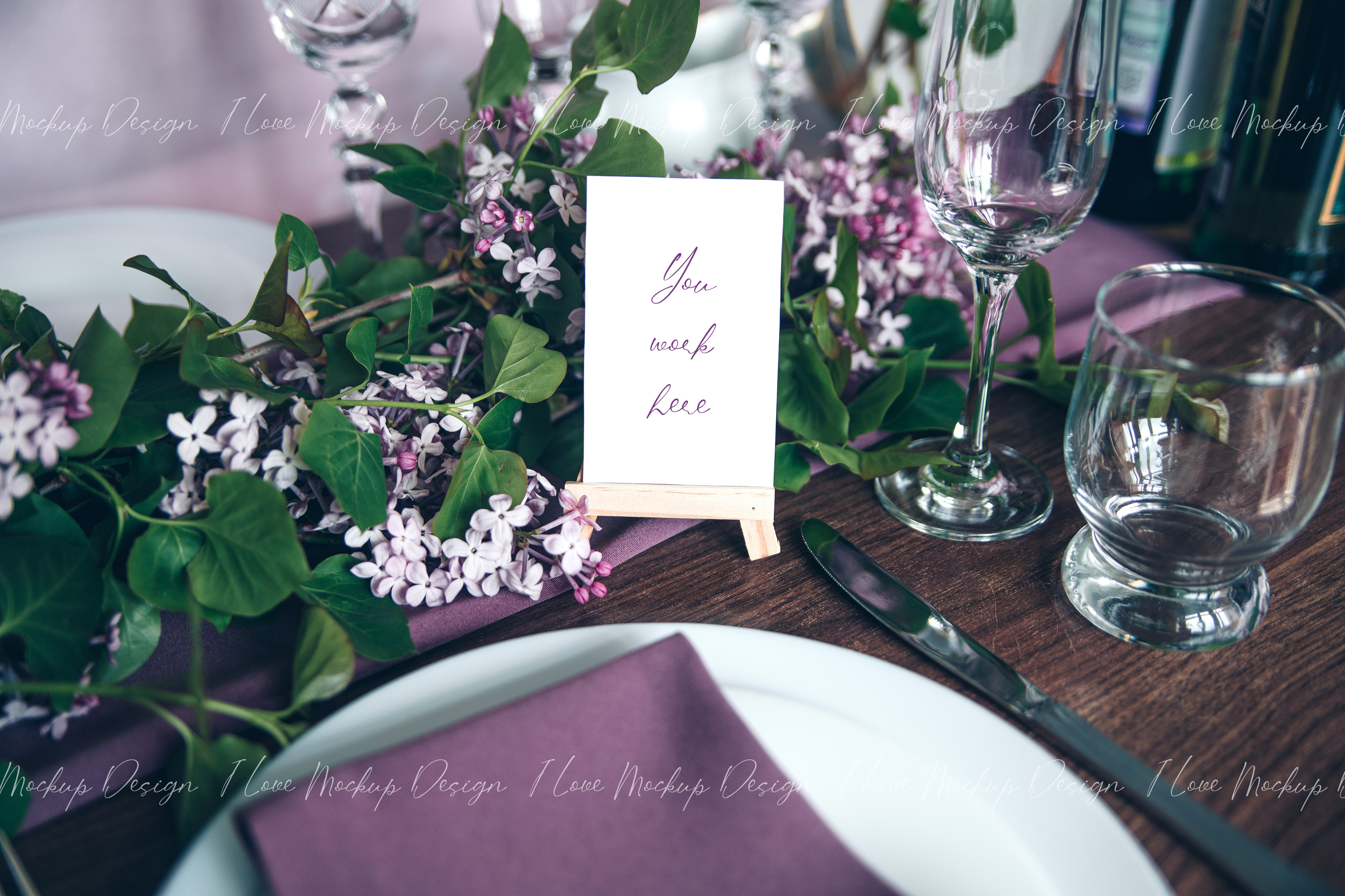 Download Table Number Mockup Place Card Creative Photoshop Templates Creative Market